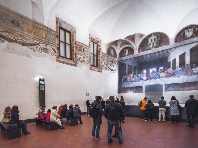 15 min lang können Besucher das Kunstwerk Das Abendmahl in Mailand bestaunen