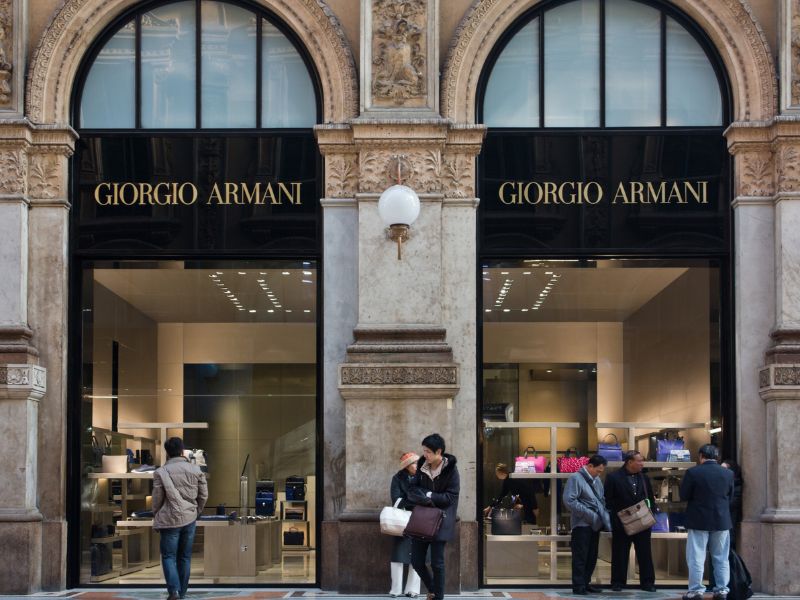 Armani Store in Mailänder City in Italien