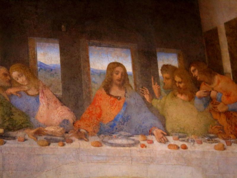 Das letzte Abendmahl zeigt eine bedeutsame Szene mit Jesus und seinen Jüngern beim Essen