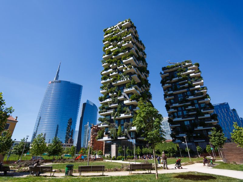 Bosco Vertikale modernes Hochhaus in Mailand