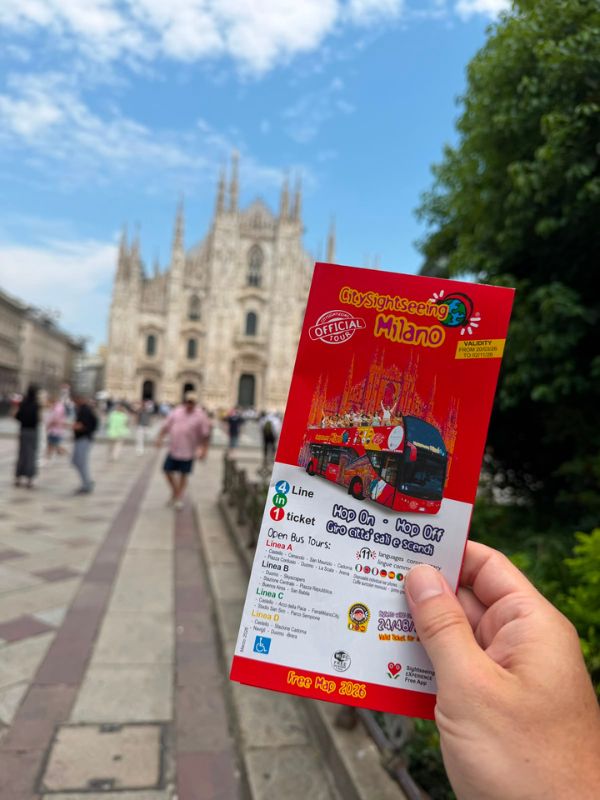 Milan City Sightseeing Hop on Hop off Bus Ticket